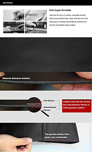 Ji Loncky Custom Fit Oem Genuine Leather Handbrake Cover For Mazda Cx-5 Cx5 2013 2014 2015 /Mazda Cx-3 Cx3 2016 2017 / Mazda3 Mazda 3 2014 2015 2016 /Mazda6 Mazda 6 2014 2015 Accessories #TOP5