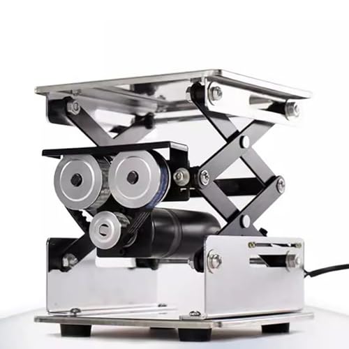 Small Laboratory Lifting Stand Electric Stainless Steel Lifting Platform Remote Control Adjustable Lifter Moving Load 10KG (200x200MM)