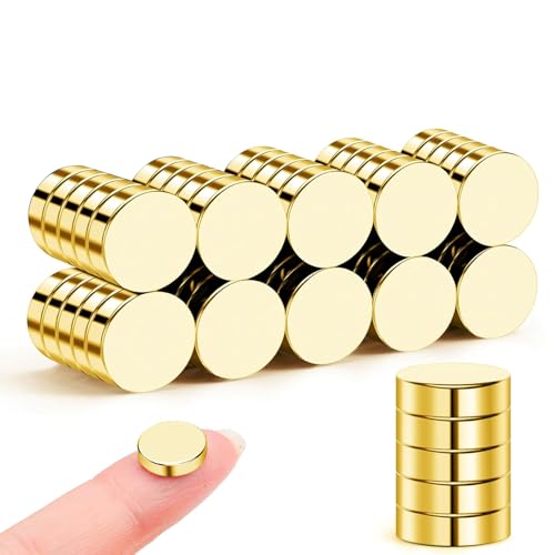 Image of 50P Small Magnets 10x3mm Golden Strong Magnets Rare Earth Magnet