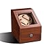 Produktbild NBVCX Home Accessories Watch Winder for Automatic Watches Dual Watch Winder Flannel Storage Case Handmade Wooden Watch Box 4 Modes Rotation Timer Function