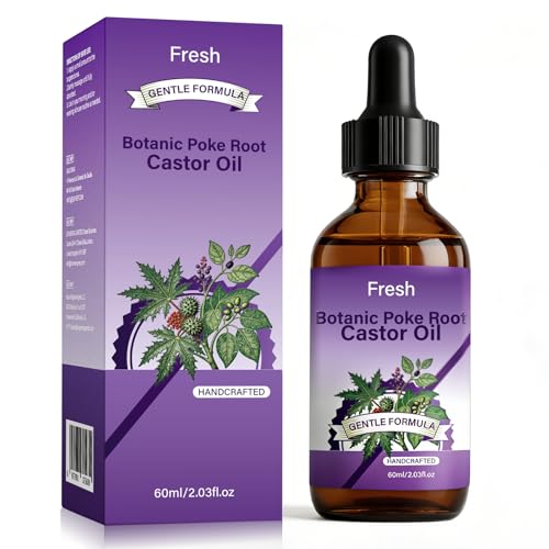SKSOYT Poke Root and Castor Oil - Poke Root & Castor Oil with Vitamin E - Natural Lymphatic Support & Skin Wellness Oil Soothing Massage Blend