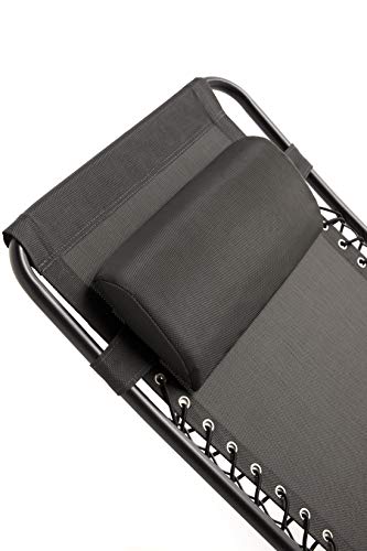 KG KITGARDEN - Inklapbare ligstoel voor tuin/terras, 90 x 65 x 114 cm, antracietgrijs, Osaka Plus, groot - Image 7