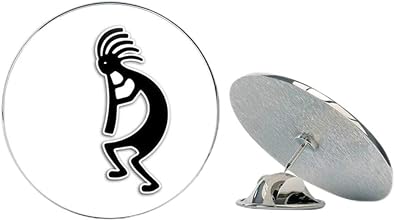 Kokopelli Round Metal 0.75" Lapel Pin Hat Shirt Pin Tie Tack Pinback
