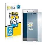 BROTECT 2 Stück Full-Cover Schutzfolie für Sony Xperia XZ Premium Full-Screen Bildschirmschutz-Folie [3D Curved, Anti-Fingerprint, Kristall-Klar]