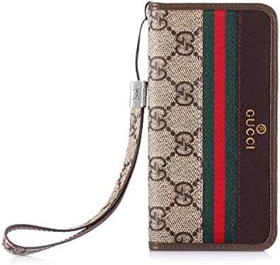 Phone case for iPhone 7 8 Plus Wallet Case, Classic Pattern Luxury Elegant Leather Detachable Cover and Hand Strap Closure Flip Case for iPhone7 Plus, iPhone8 Plus (C)