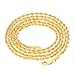 Nuragold 18k Real Yellow Gold 2mm Rope Chain Diamond Cut Necklace (16