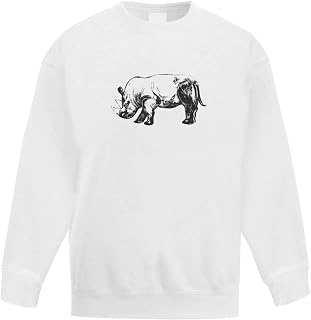 Azeeda 'Sketched Style Rhino' Kid's Sweatshirt/Jumper (14-15 Years) (KW00027510)