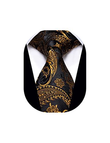 YourTies 3.15'' Men's Necktie Paisley Floral Silk Ties for Men Formal Business Party Tie