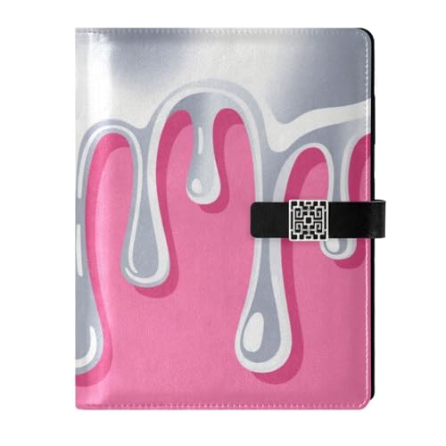 SyXIOP Asthetic Art Colorful leather lined notebook journal portable notebook college ruled for journal 6.7x9.2