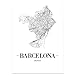 Produktbild JUNIWORDS Stadtposter - Wähle Deine Stadt - Barcelona - 21 x 30 cm Poster - Schrift A - Weiß