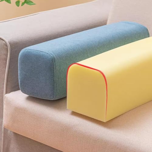 Image of Side Arm Rest Pillow Bolster High Density Foam Armrest for Couch Car Bedroom Light Blue|Bedding|Bed Pillows