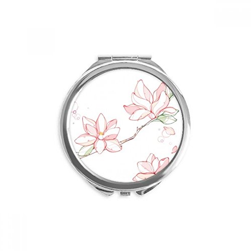 Miroir de poche aquarelle arbre de pêcher un cadeau poétique et utile pour vos proches