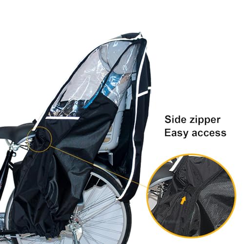 Cubierta de lluvia para asiento de bicicleta infantil universal e impermeable para niños 6