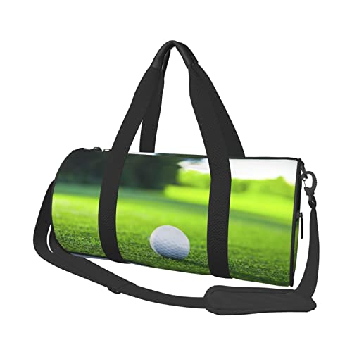 Sac de voyage golf noir multi-poches pour sport et camping