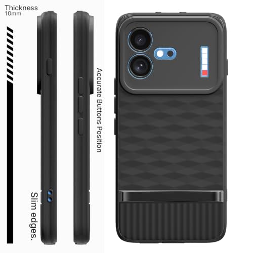 Image of Outlouders Back Cover for Nothing Phone 4b 5G | Full Camera Protection | TPU Soft Flexible Shockproof Bumper Case (Black)