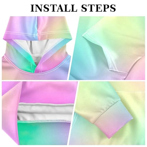 Pastel Rainbow Polka Dot Girls' Fashion Hoodies & Sweatshirts, Football Hoodies for Boys, Boys Pullover Hoodie 4T3