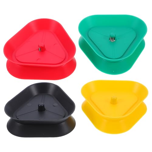 4pcs Compact Portable Triangle Card Holder for Playing Cards Lightweight Poker Stand for Men Women and Stable Support for Board Games for Game Nights and Travel