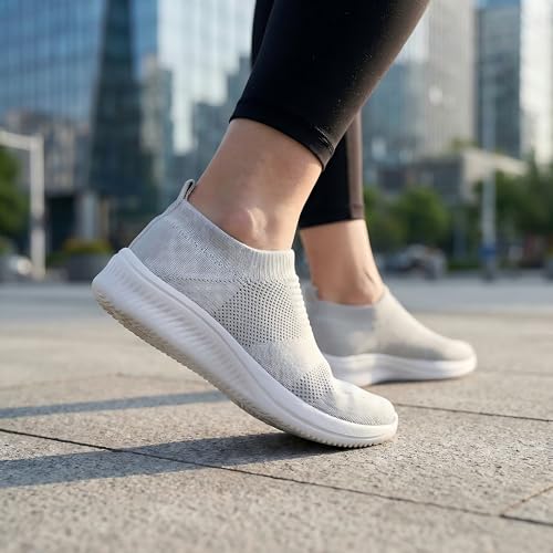 Image of vibdiv Pull-on Shoes Women Sock Sneakers Casual Lightweight Walking Jogging Yoga Indoor Outdoor Travel
