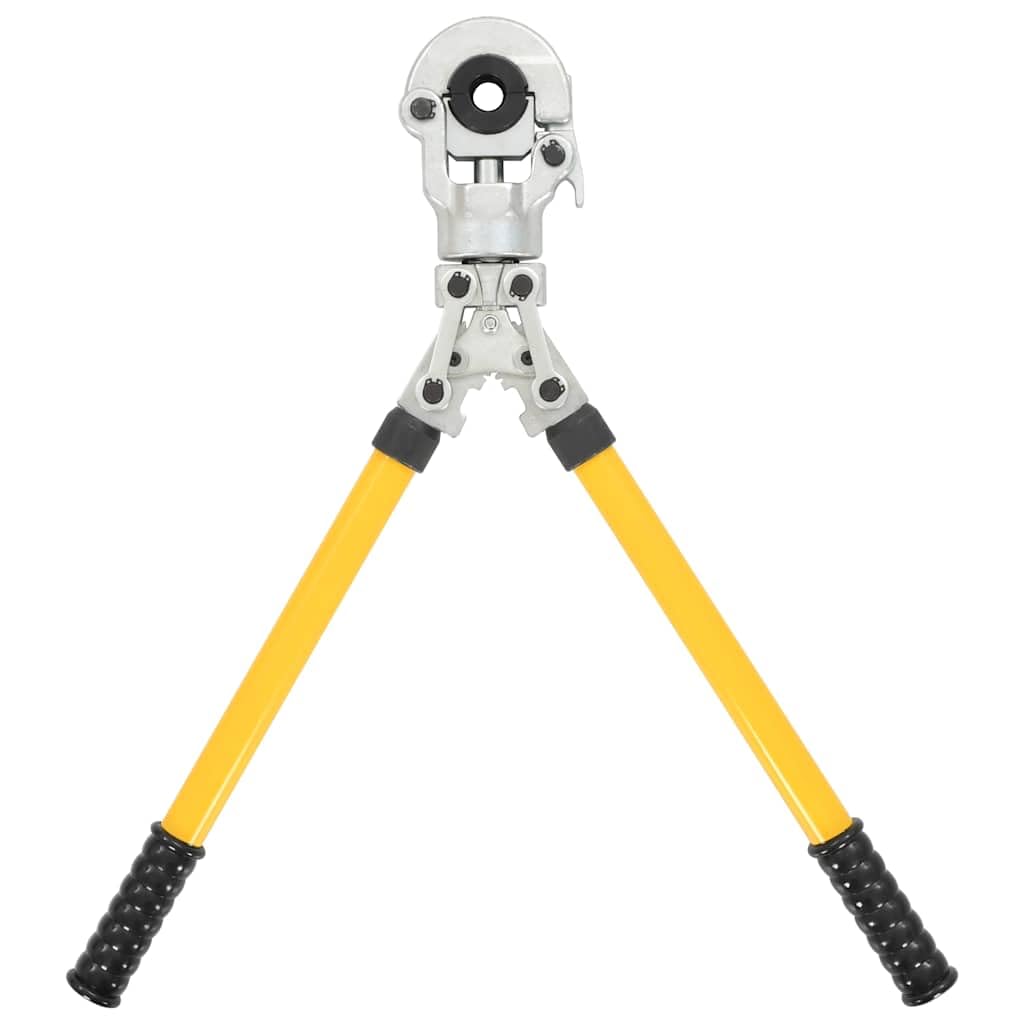 Hydrauliczne szczypce zaciskowe 16, 20, 26, 32 mm, stalowe szczypce do rur z obrotową głowicą 360 kN, siła zaciskania 60 kN, do warsztatu, naprawy, żółte
