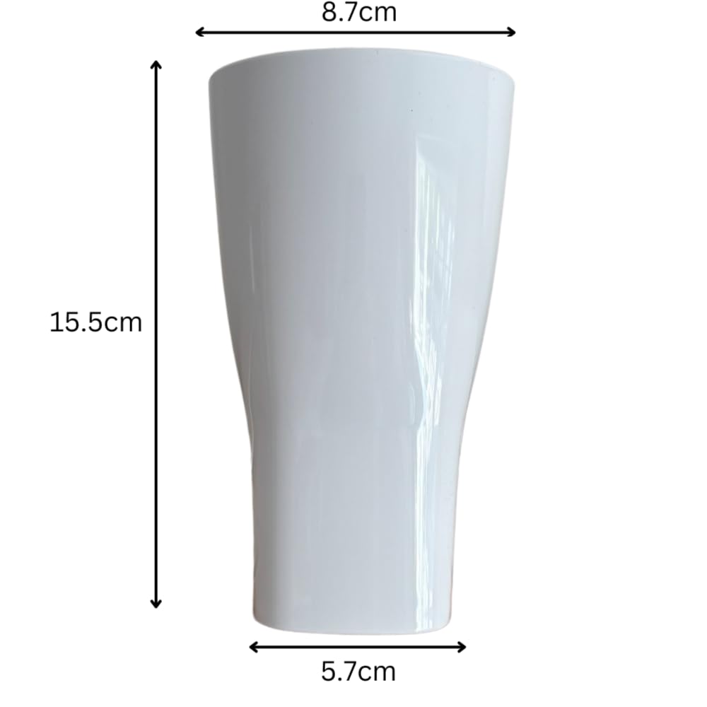 AIOS Tritan Renew - Bicchiere da pinta in plastica infrangibile, 6 pezzi, colore: Bianco