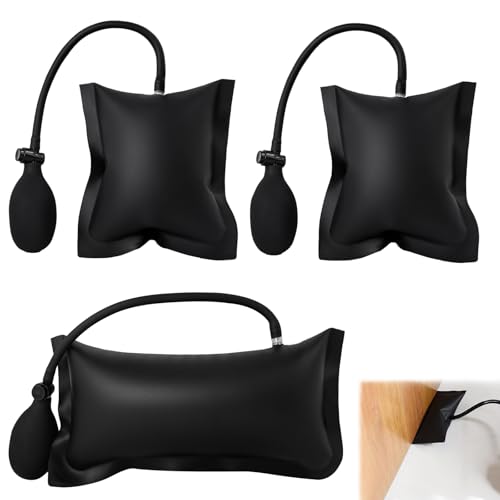 NICKLIN 3 Pcs Air Wedge Pump Lifting Pad with Load up to 300 Kg Mounting Cushion Inflatable Lifting Cushion Air Bags for Lifting Door Lifter Tool for Window Installation Car Repair