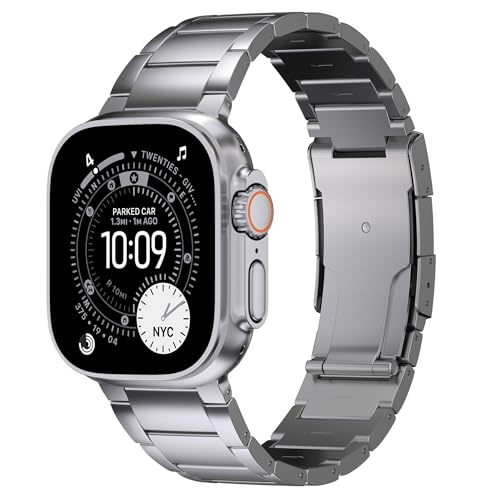 Ultra Supply Co. 49mm Titanium Band Compatible with Apple Watch Ultra 3, 2 & 1 &ndash; Adjustable Link...