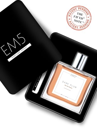 Image of EM5 Dark Plum Unisex Perfume | Fruity Woody Spicy Oud Fragrance | Eau de Parfum Spray | Strong & Long Lasting Scent | Luxury Gift for Him & Her | 50ml