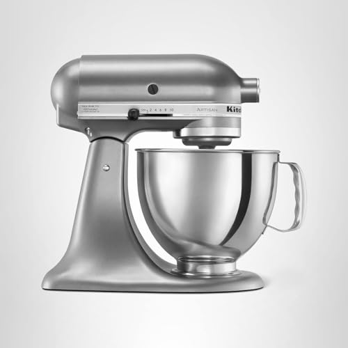 KitchenAid Artisan Series 5 Quart Tilt Head Stand Mixer with Pouring Shield KSM150PS, Contour Silver, Zinc - Image 7