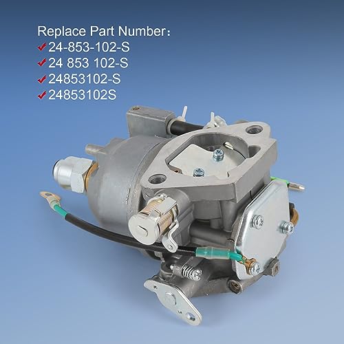 RALBDX Carburetor Compatible With Kohler CV730 CV730S CV740 CV740S 25HP 27HP Engines Replaces 24853102-S 24-853-102-S 24 853 102-S 24853102S Carb With Shut Off Valve/Fuel Line Kit