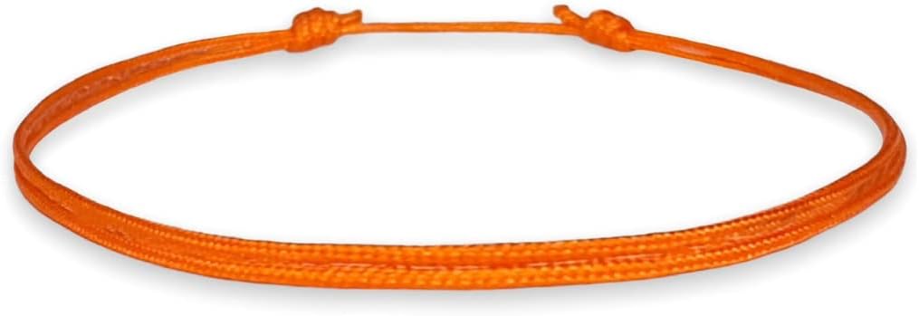 Luck Strings Adjustable Cord Bracelet- Colorful Unisex Adult Water-Resistant Nylon String Bracelets & Boho Surfer Jewelry for Men & Women - 28 Colors, Unisex Durable Design