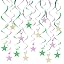 Glitter Star-green Pink Silver