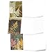 The Best Card Company - 10 Bulk All Occasion Note Cards (4 x 5.12 Inch) - Blank Assorted Cards Set, Nature Plants and Gardens - Layered Leaves M2985OCB