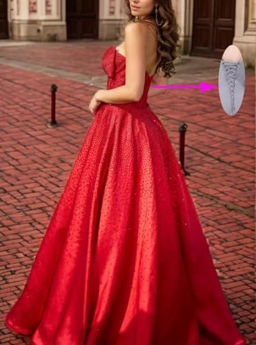 Bow Rhinestone Prom Dresses 2025 Diamonds Long Ball Gown Cut-Out A-Line Luxury Strapless Formal Party Gowns2