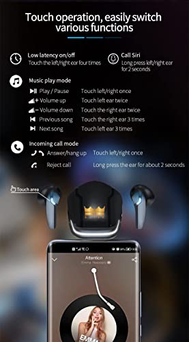 Crown Elite Premium Dynamic Wireless Active Noise Cancelling Earphones, Deep Bass Bluetooth Headphones With Mic, In-Ear Detection, & Ambient Mode, Superior High Audio Technology Headphones #TOP5