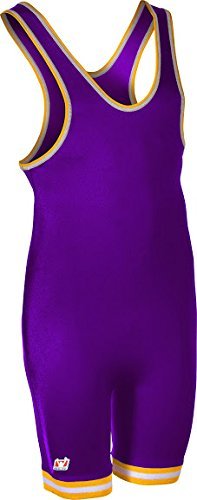 Brute Oklahoma State Wrestling Singlet -:Purple/ath Gold/White - XXXL