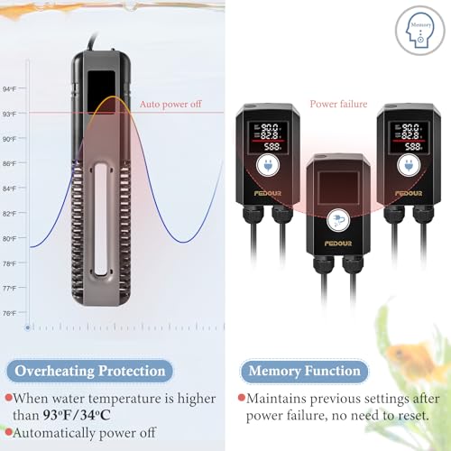 Calentador de acuario de 600W para salones con estanques 6
