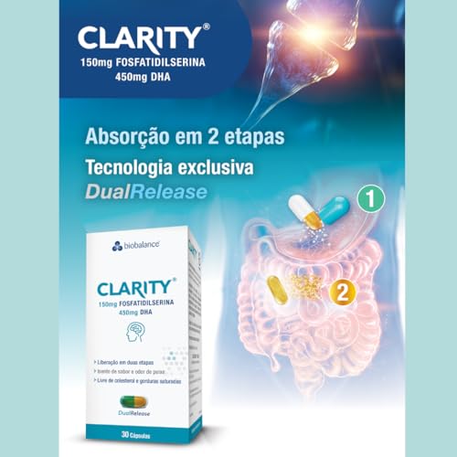 Clarity Biobalance - 150mg Fosfatidilserina e 450mg DHA - 30 Cápsulas