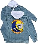 247EMBROIDERY 193rd special operations squadron psyops aviation embroidered patch hood jean jacket Blue