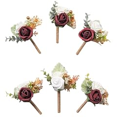 1 White & 5 Burgundy