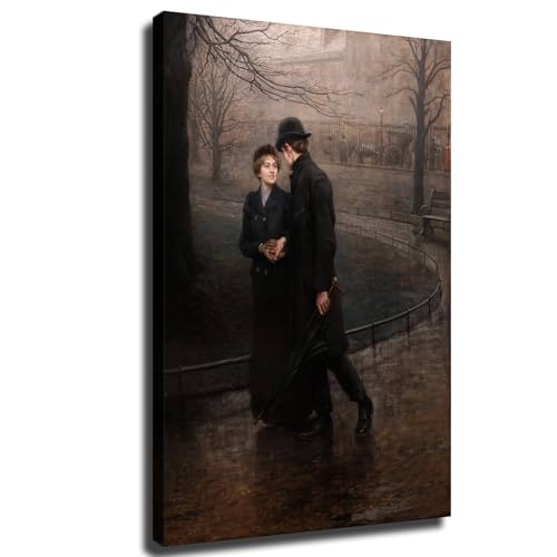 ARroio Garden of Eden By Hugh Goldwin Riviere Poster HD Printing Picture Personalized Wall Art Suitable for Home Room Living Room Bedroom Studio Modern Decoration (16×24inch- Framed)