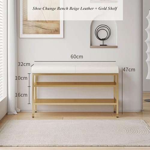 Banc de rangement à chaussures durable pour couloir et chambre à coucher