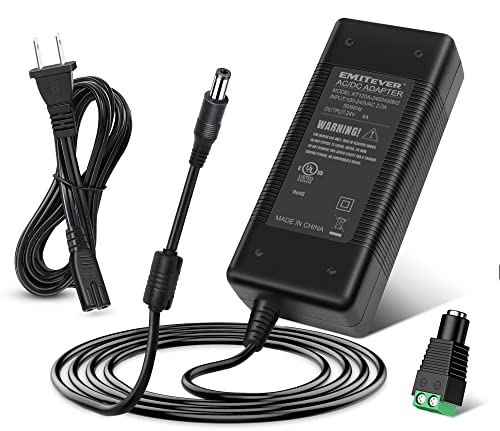 Emitever 24V Dc Power Supply, 96W Led Lights Power Adapter, 120V Ac To 24V Dc Converter Class 2 Transformers 24 Volt 4Amp Ul-Listed For Low Voltage Lighting #TOP14