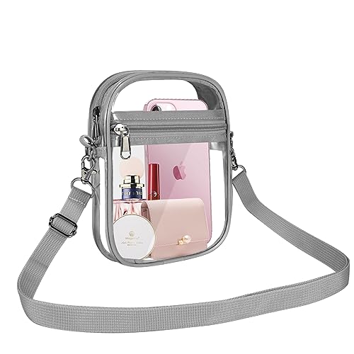 Image of Clear Bag Stadium Approved, Clear Crossbody Purse Bag with Front Pocket for Concerts Sports Events Festivals