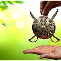 Purpledip Escudo decorativo de metal para colgar en la pared: