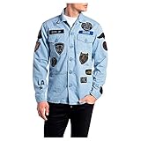 Normale Passform Replay Herren M8825l Leichte Baumwolljacke, 112 Aviator Blue, M