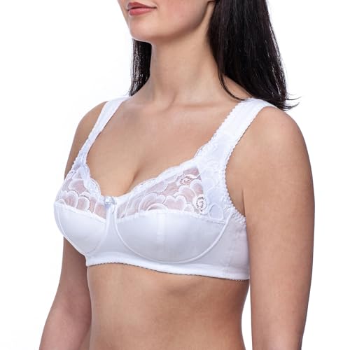 Image of Cotton Wireless Bra No Underwire Full Coverage Plus Size Sleep Minimizer