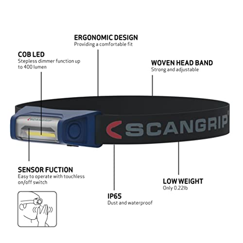 SCANGRIP 03.5626 Lampe frontale haute performance étanche IP65 et IK07 - 3