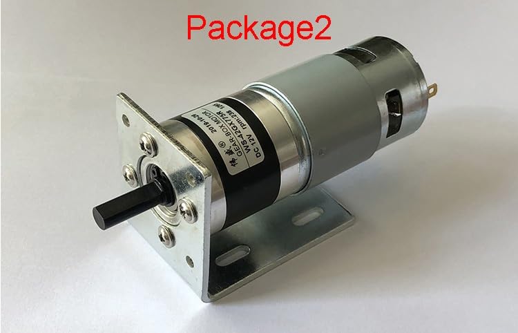 Werkzeugzubehör DC Planetary Getriebemotor 1 2V / 24V. Hoher Drehmoment 775 Motor vorwärts und umgekehrt den Drehzahlmotor(24v 10rpm,Package2)