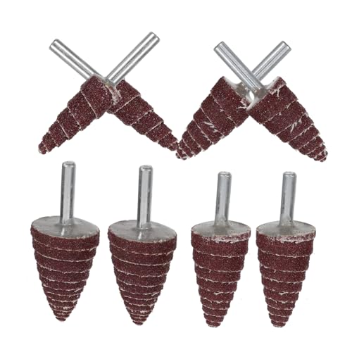 VILLFUL 8pcs Straight Grinder Replacement Abrasive Wheels Sandpaper Abrasive Wheels Abrasive Flap Wheels Replacement Flap Wheels Abrasive Wheel Replacement Sandpaper Grinding Heads