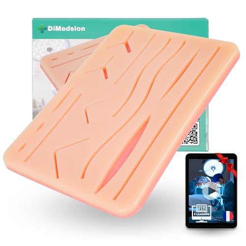 Grand tampon de suture amélioré DiMedsion | Pad suture pour kit de suture avec 3 couches, kit suture avec 14 plaies, kit suture medecine, kit infirmiere...